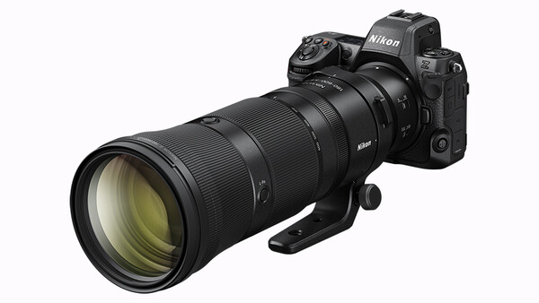 Nikon Z9 mirrorless camera with a Nikon Z-mount telephoto lens attached.