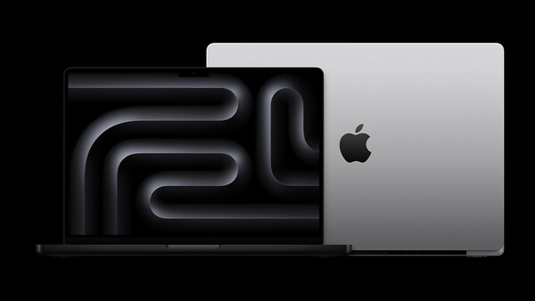 Illustration of two laptop computers displayed side-by-side with sleek, modern designs featuring illuminated geometric patterns on their screens.