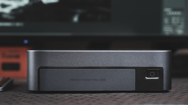 Sleek dark gray protective case with embossed motivational text on its surface.