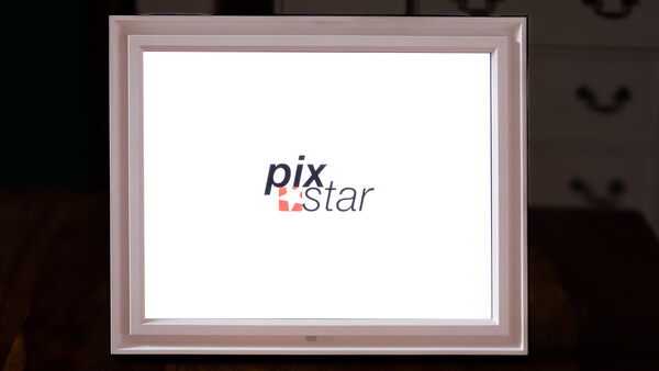 Screenshot of Pixstar logo displayed on a framed digital screen.