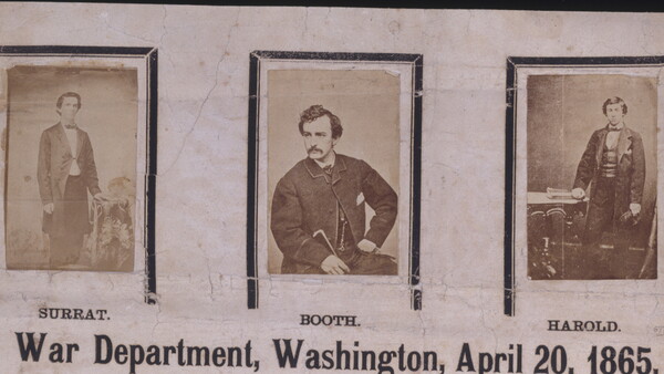 Three carte de visite portraits labeled with names and dated April 20, 1865