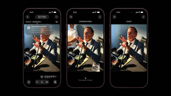 Screenshot showing mobile interface for reference image and photo comparison during editing