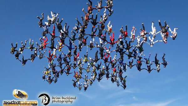 138 Skydivers Join Hands And Set The Vertical World Record