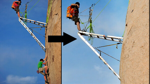 The Secret To Photographing Rock Climbing Is... A Ladder?