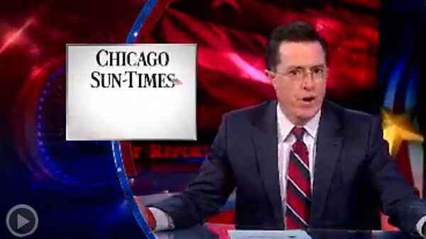 The Colbert Report Takes On The Chicago Sun-Times Layoffs