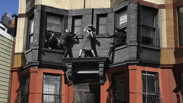 Vintage Crime Scene Photos Superimposed on Modern NY Streets (Warning: Graphic)