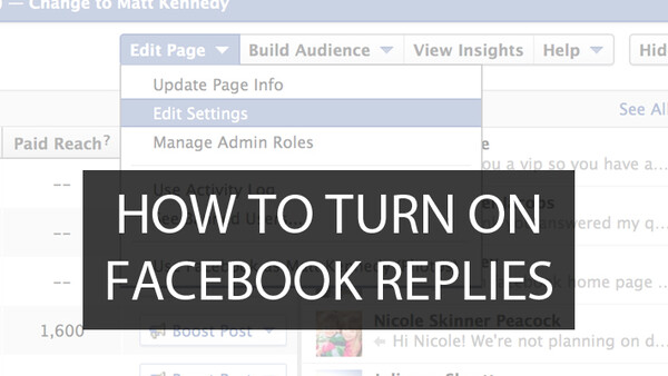 Enhance Interaction On Your Facebook Pages With Replies