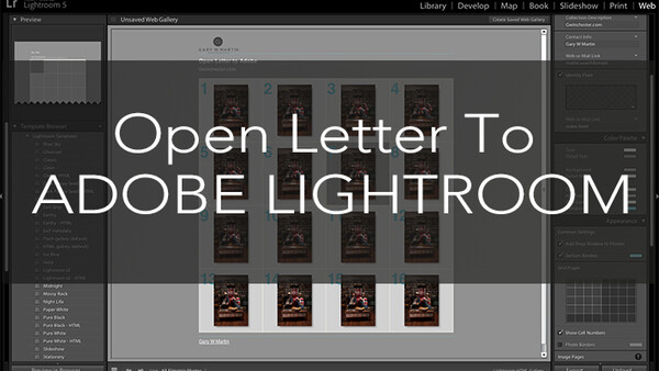 An Open Letter To Adobe Lightroom
