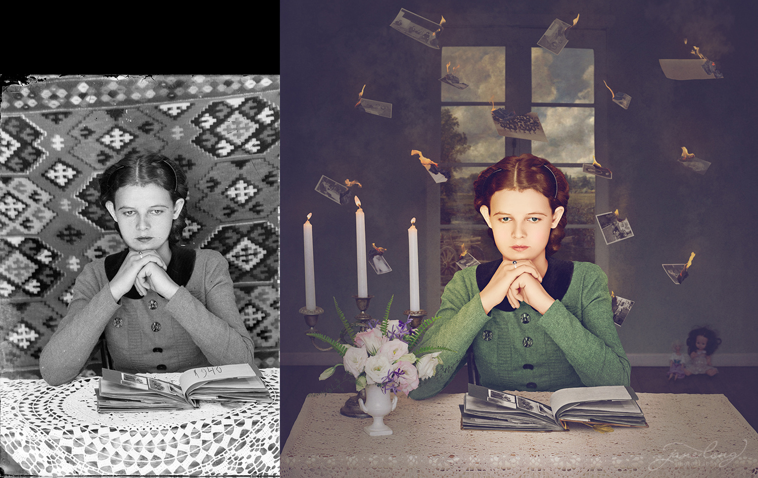 Photographer Colorized Old Photos While Adding Beautifully Surreal ...