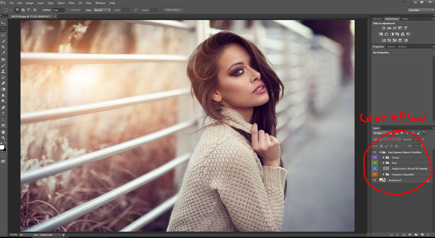 photoshop actions portrait retouching