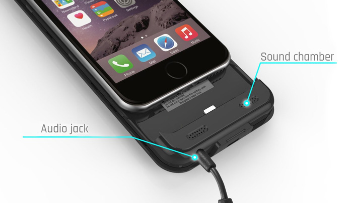 battery case with a headphone jack