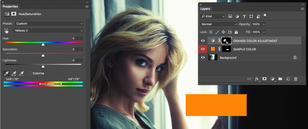 to adjust specific colors in photoshop