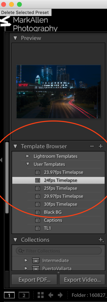 lightroom 5 time lapse templates for business