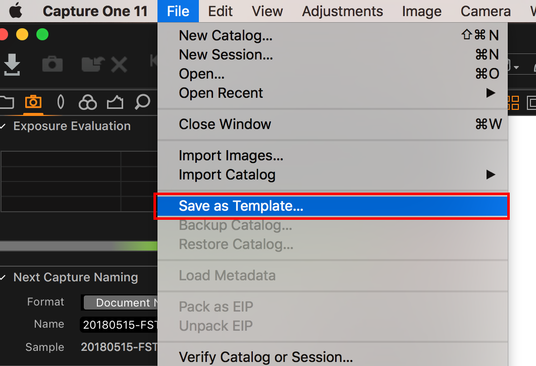 presets for tethered shooting capture one