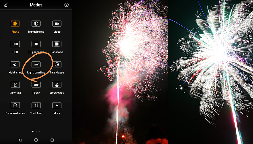 shoot fireworks with your smartphone