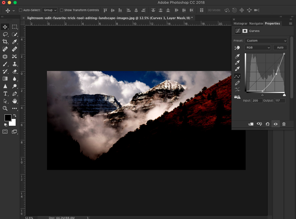 when editing landscape photographs