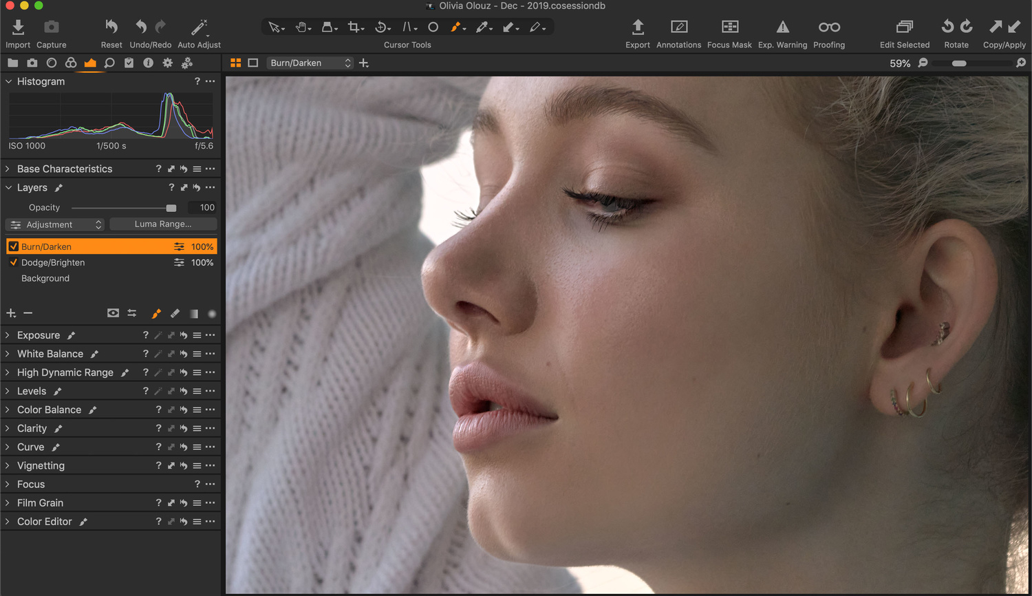 Capture one dodge and burn software