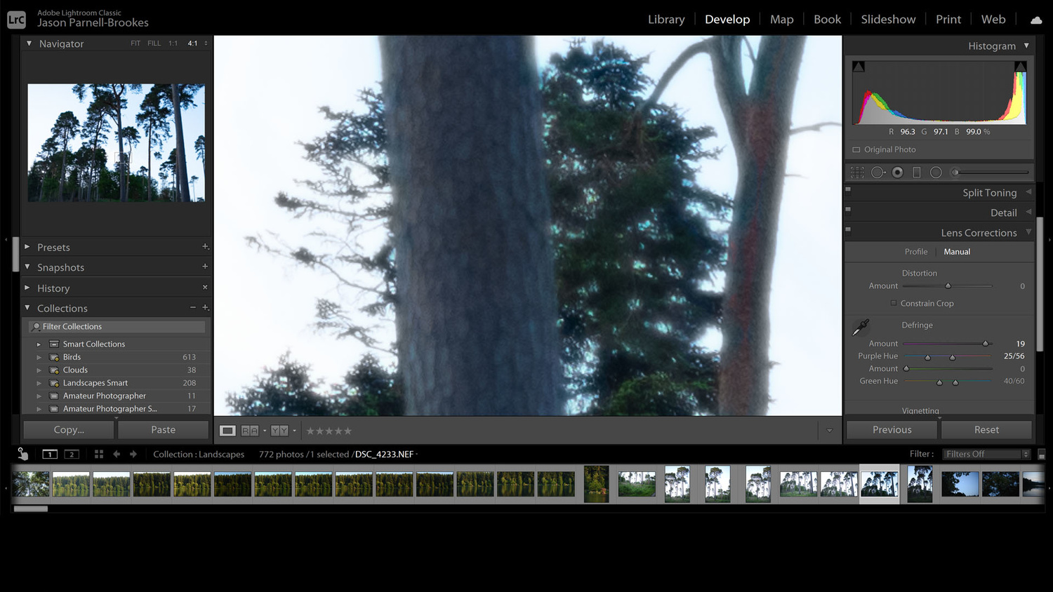remove color fringing in lightroom
