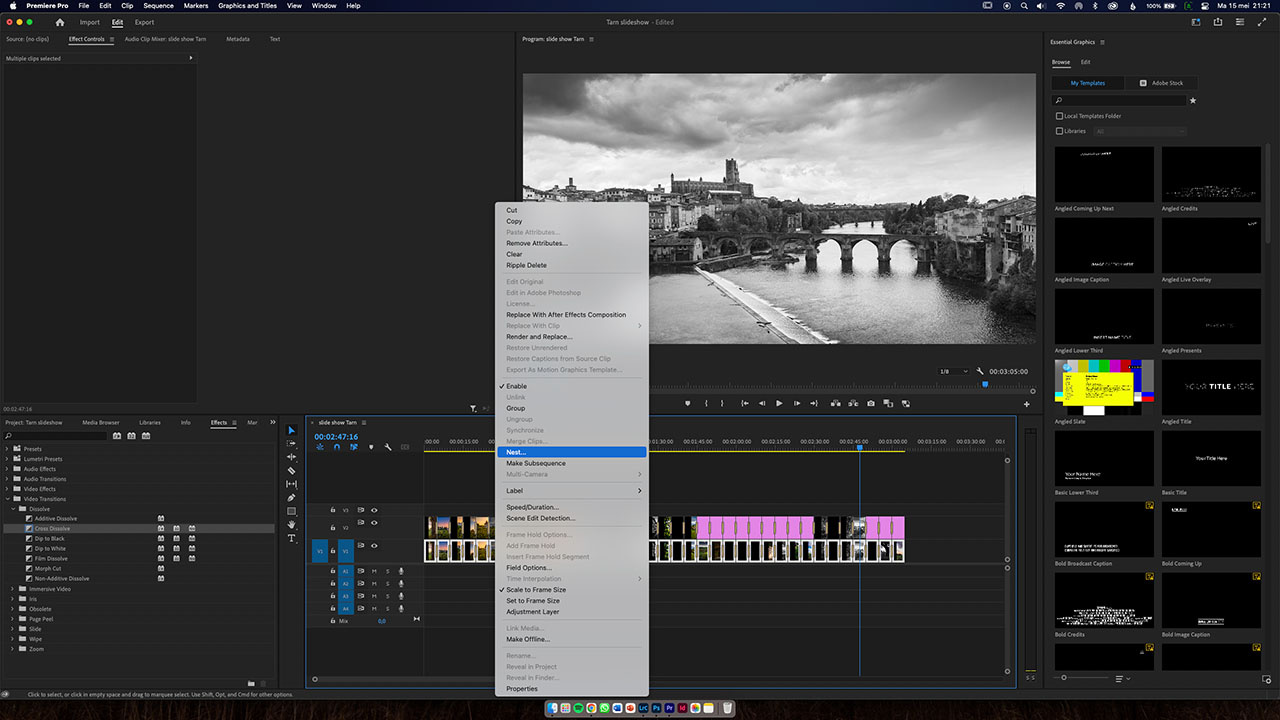 Making a Slideshow in Adobe Premiere Pro in Six Easy Steps Fstoppers