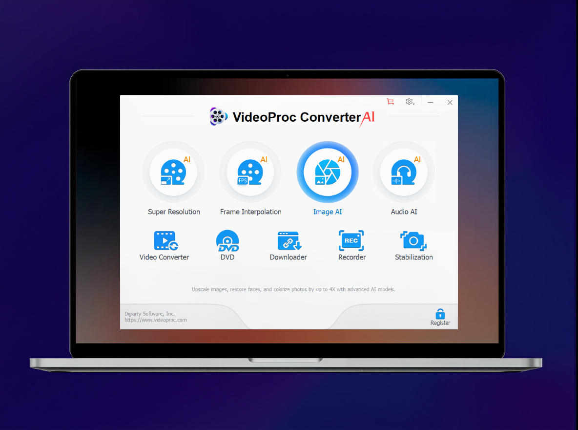VideoProc Converter AI main interface