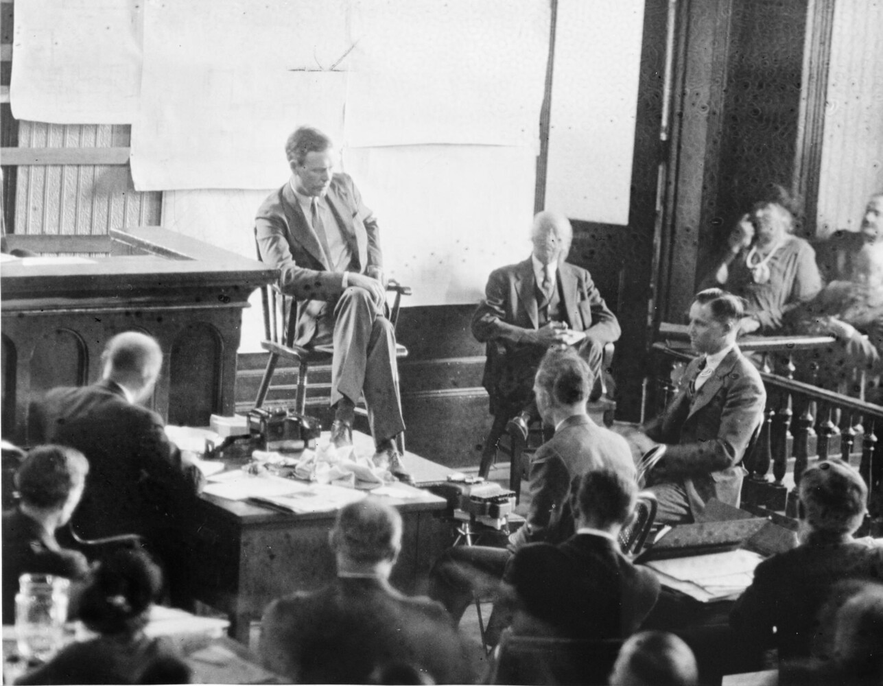 Зал суда во время процесса Хауптманна в 1935 году