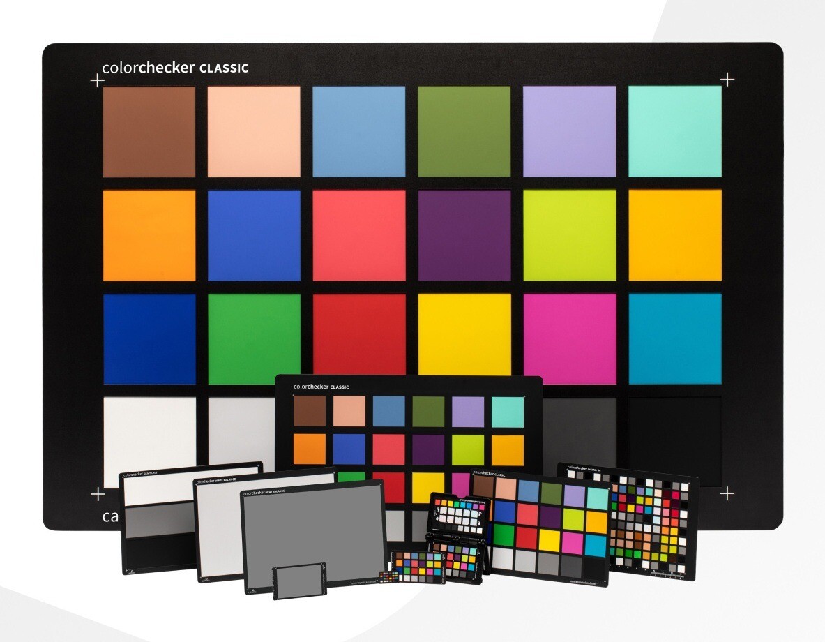 Линейка размеров цветовых мишеней ColorChecker