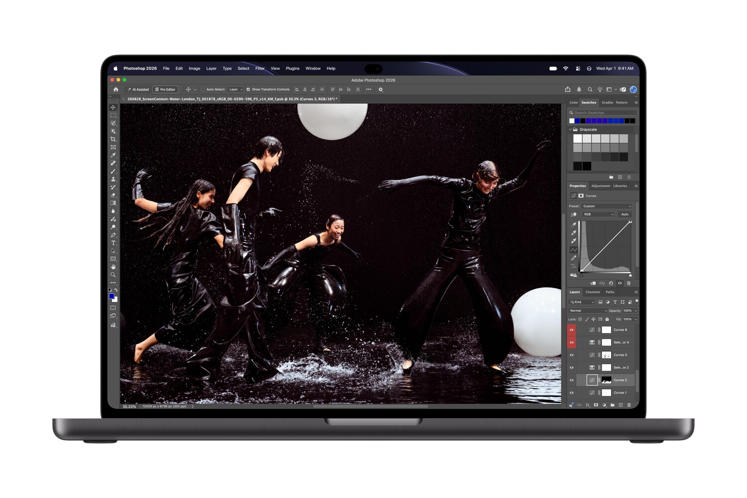 Редактирование в Photoshop Процесс ретуши и редактирования фото в Photoshop на MacBook Pro
