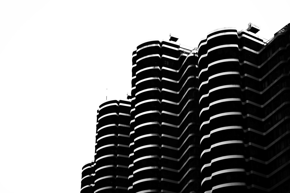 View Cyberport in Black and White by Aaron Sze