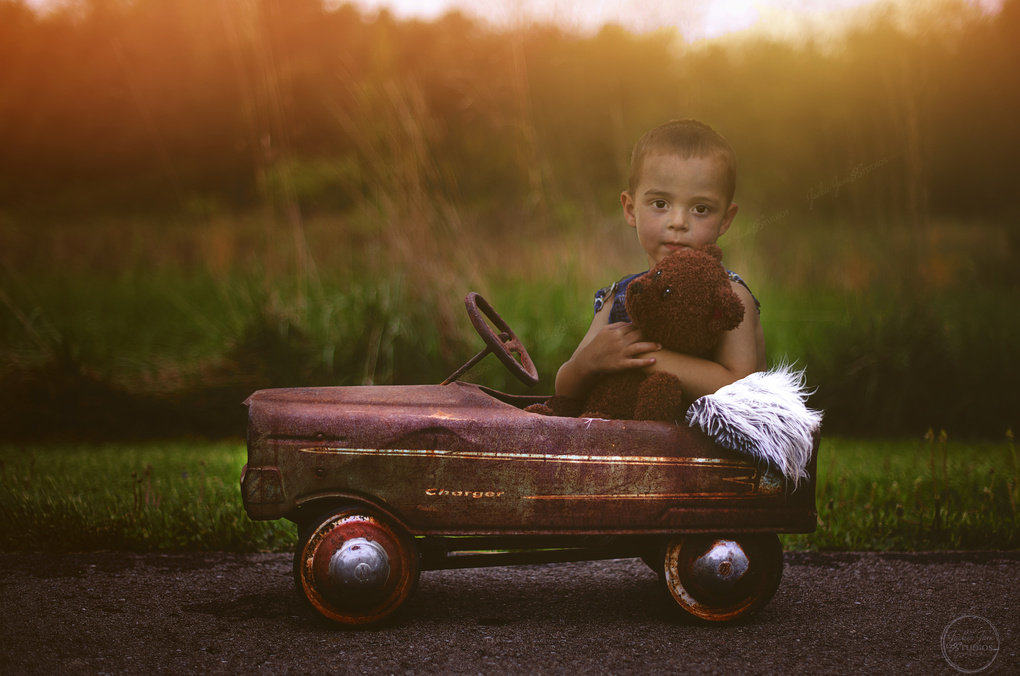 View A boy and his Teddy by Jackie Backman