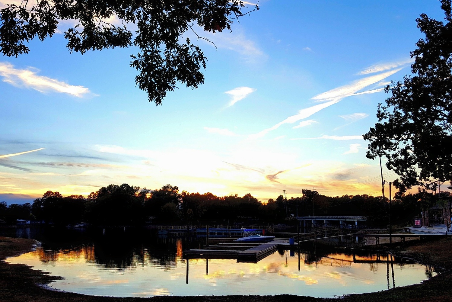View Fall Sunset at the Lake by Ashley Ledford