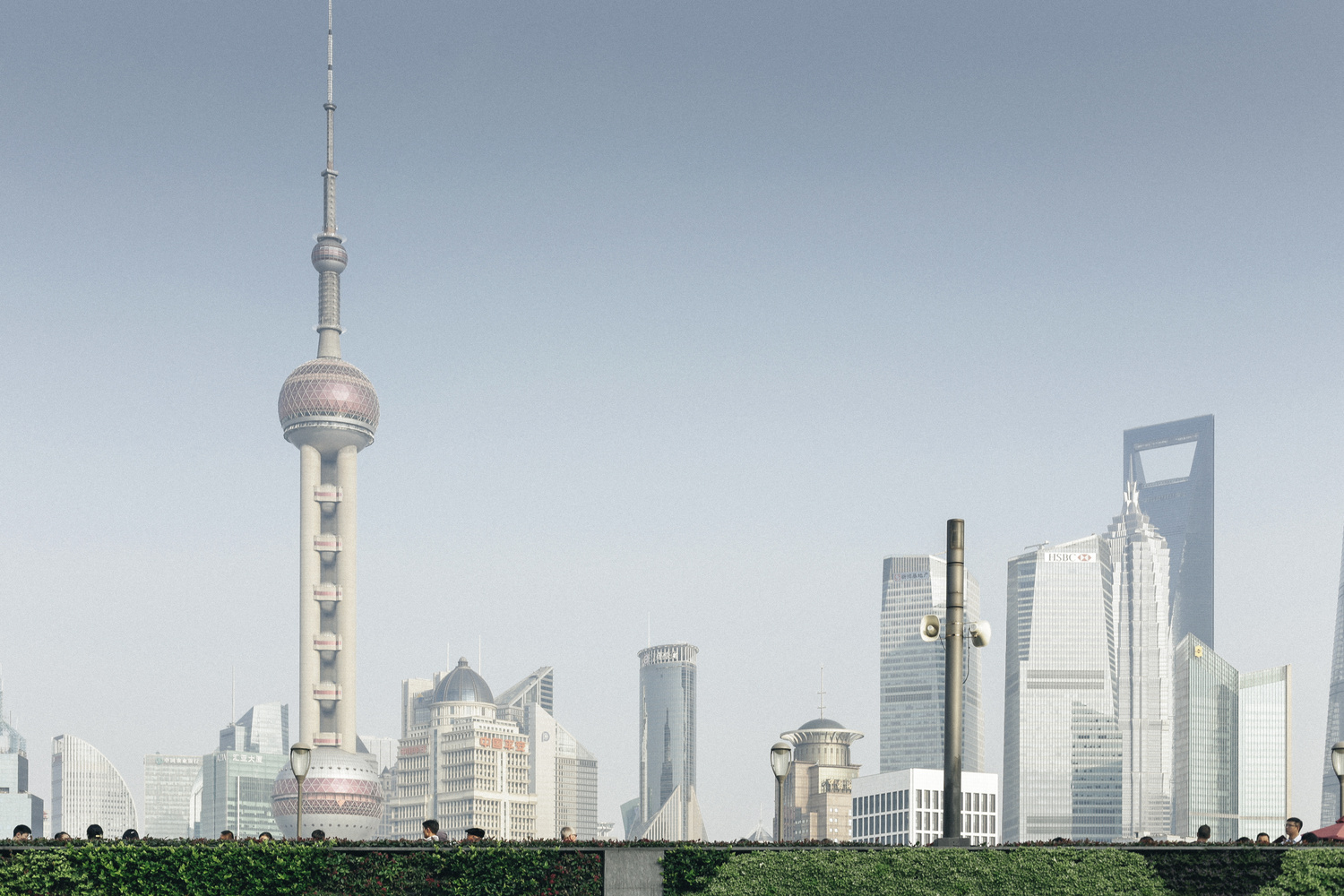 View Shanghai Skyline by bernard de clerk