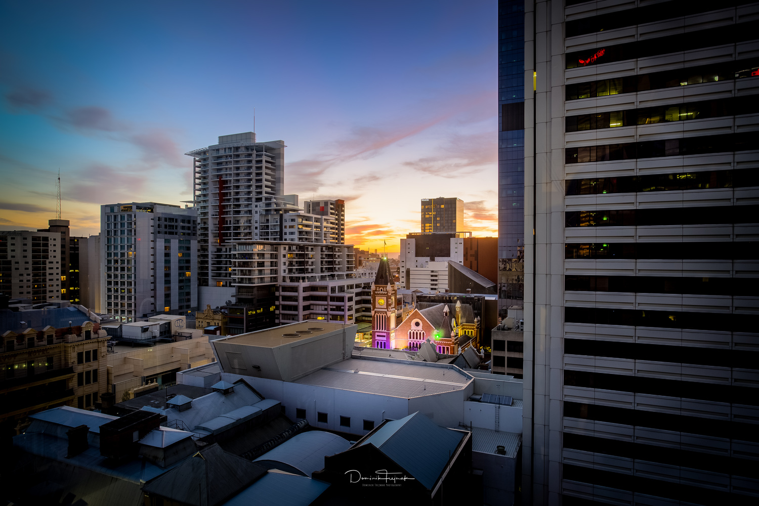 View Perth CBD Dawn by Dominik Trejmak
