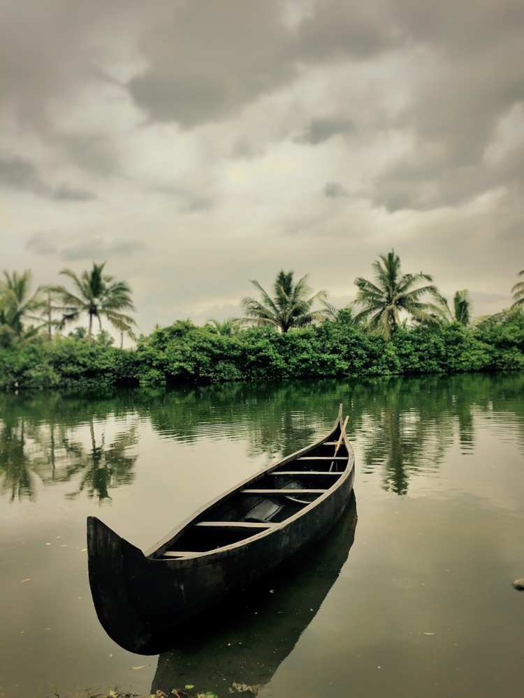 View The boat by the lake by Chandraj Raju