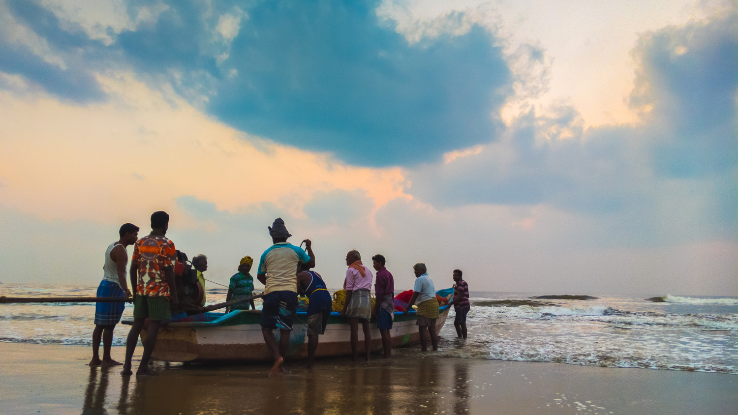 View Fishermen and catamaran by Arun Sanganmeshwar