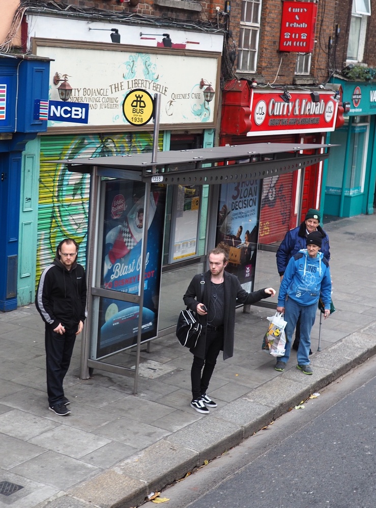 View Dublin, mid-day, city center, hailing a bus by Chris Godot