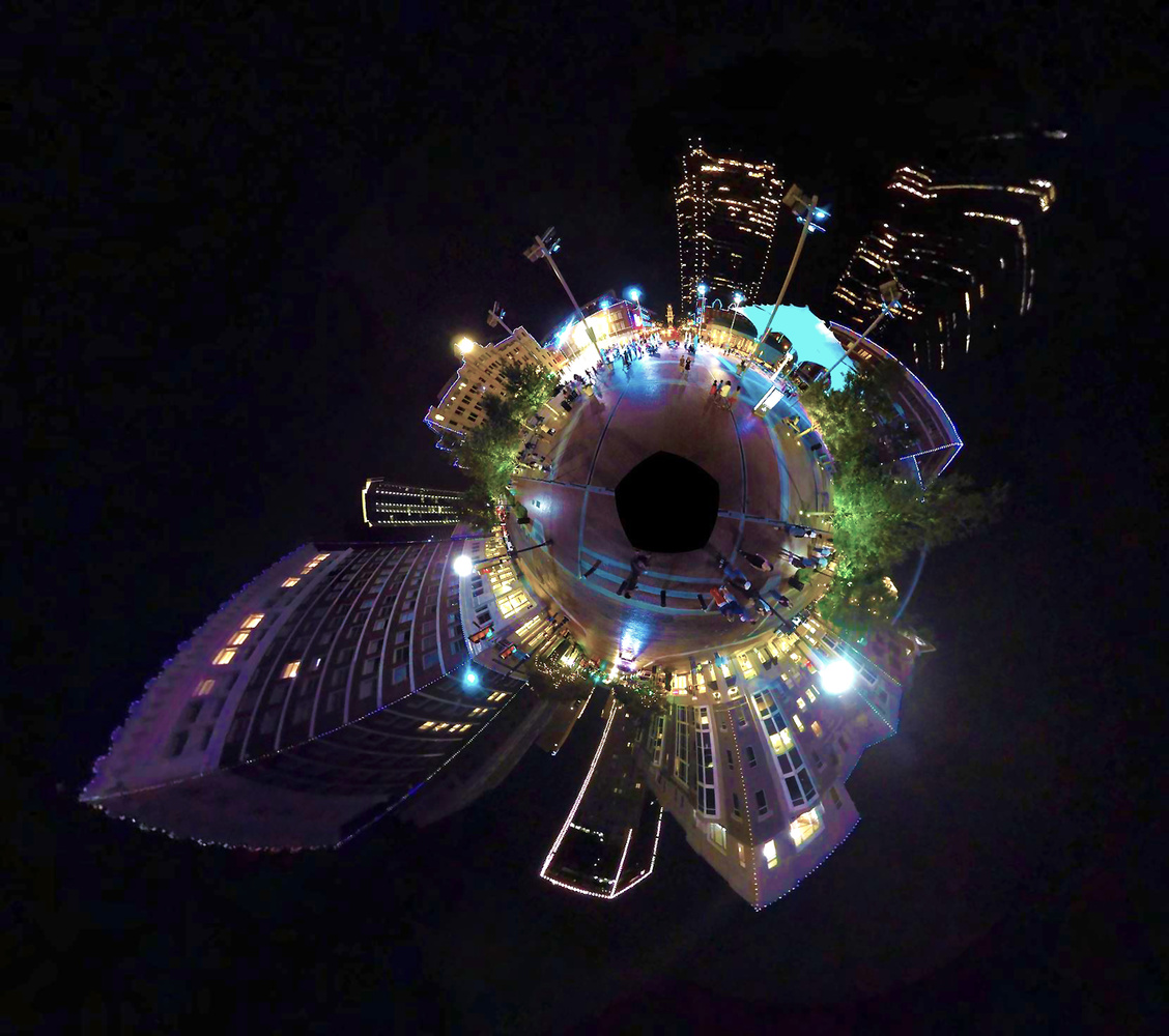 View Sundance Square Ft Worth Friday Night by Stephen Morriss