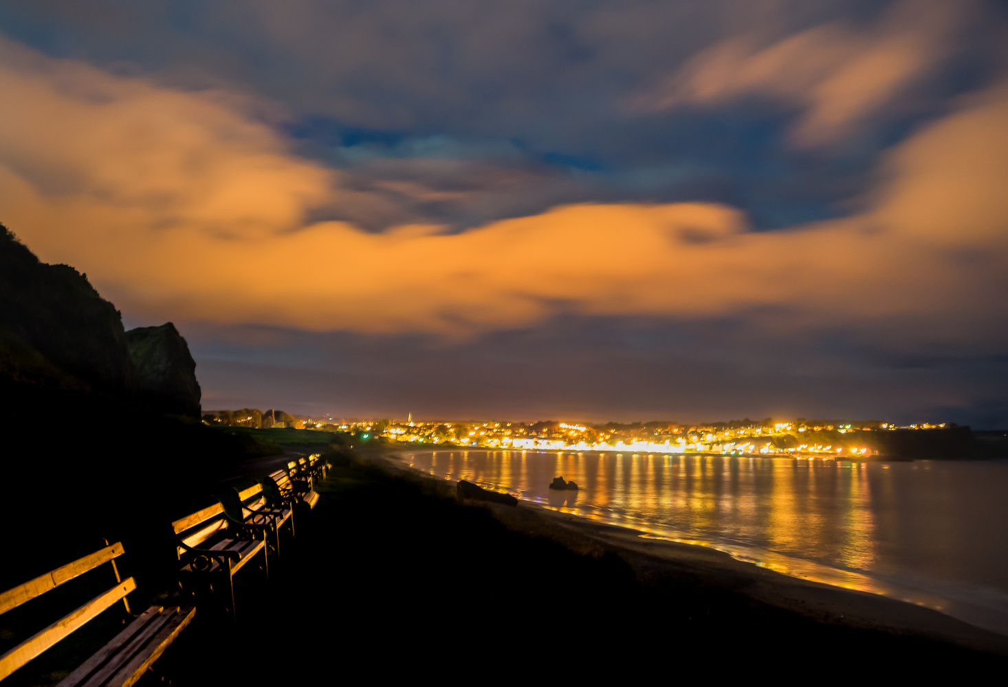 View Ballycastle at night by brian walsh