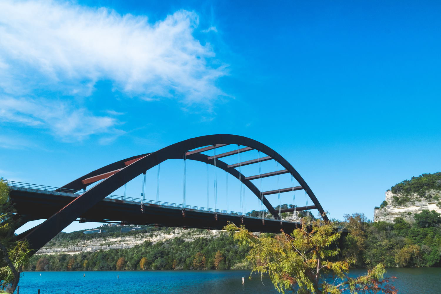 View Historic Penny Backer Bridge Austin TX by Kevin Hill