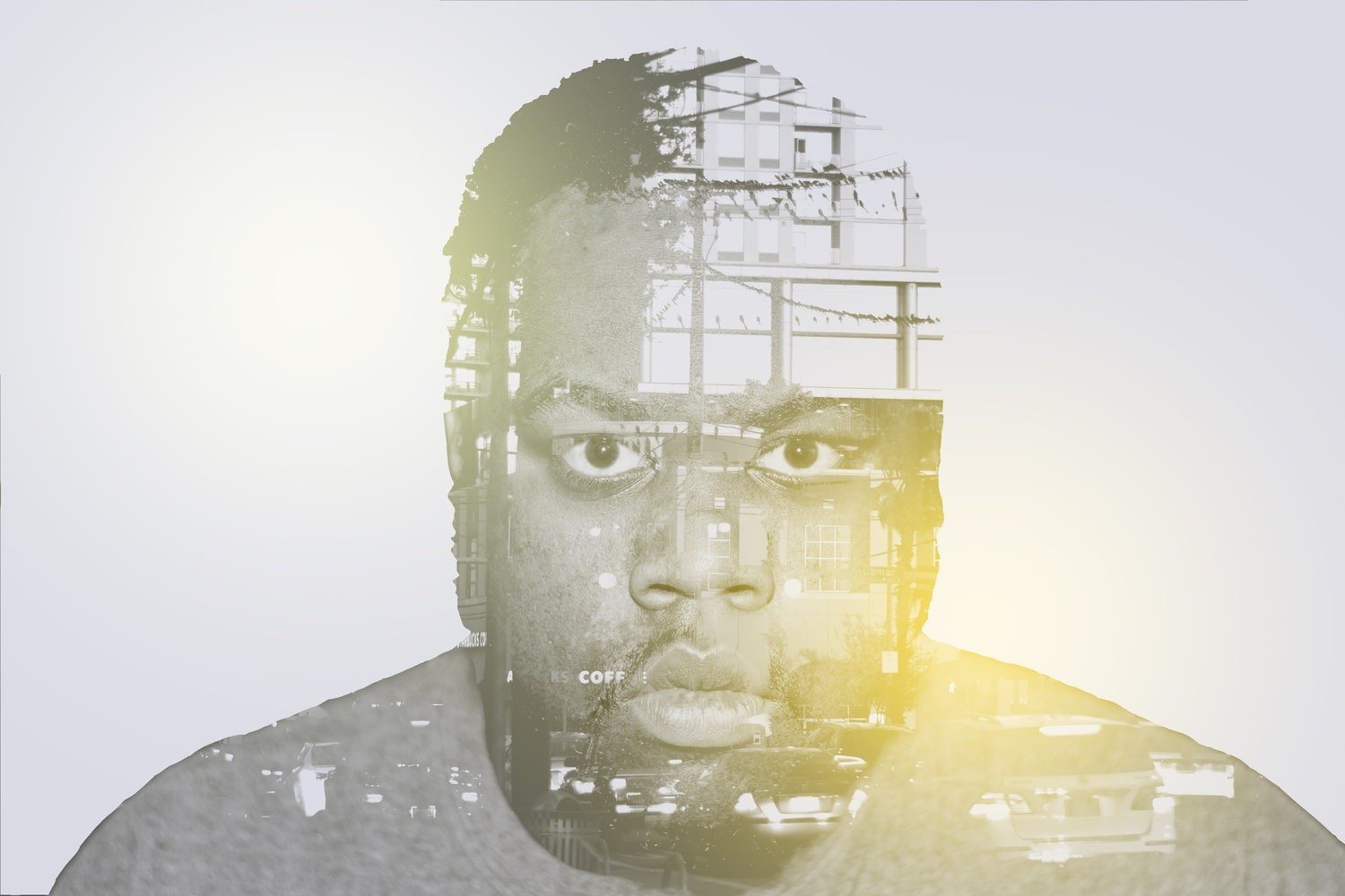 View Double Exposure Self Portrait by Kevin Hill