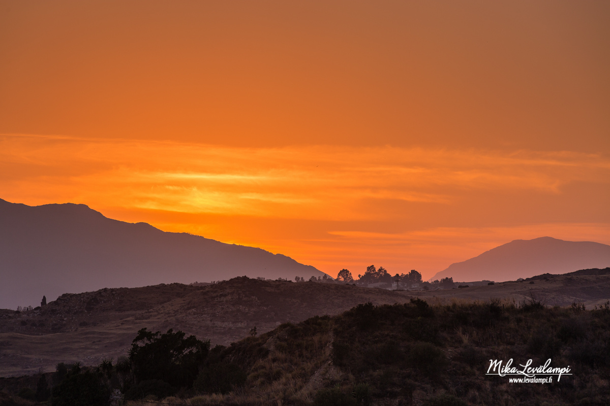 View Sunset in Fuengirola by Mika Levälampi