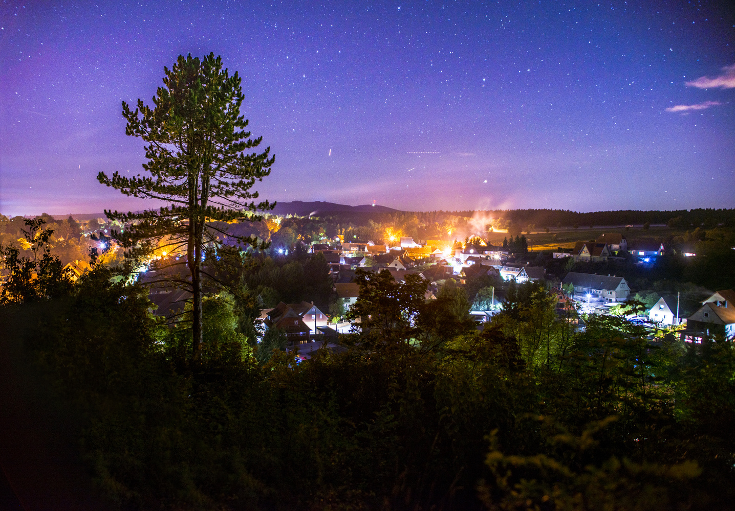View Elbingerode at night by Aaron Siegler