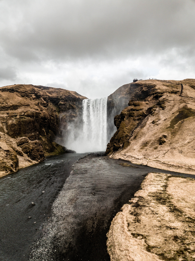 View Icealand Waterfall in April by Kovács Apor