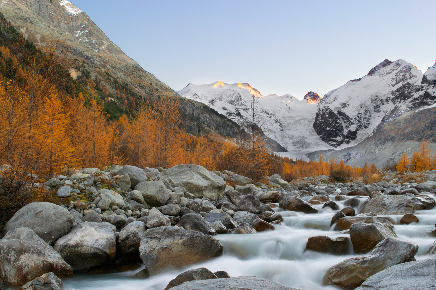 View Sunset HDR of the Morteratsch glacier by Jonas Morf