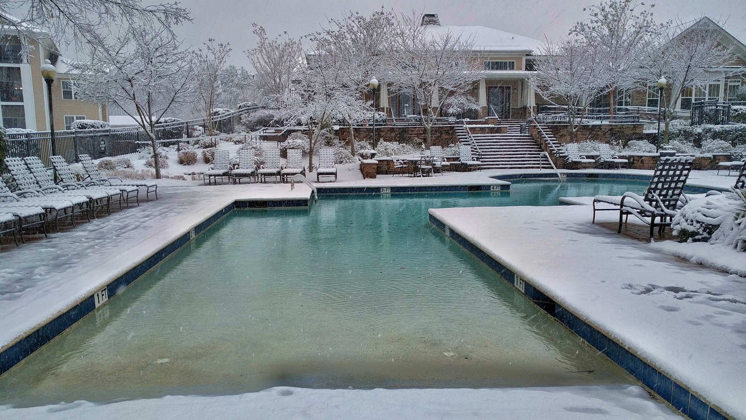 View Snow at the pool by Ron DesGroseilliers Jr.