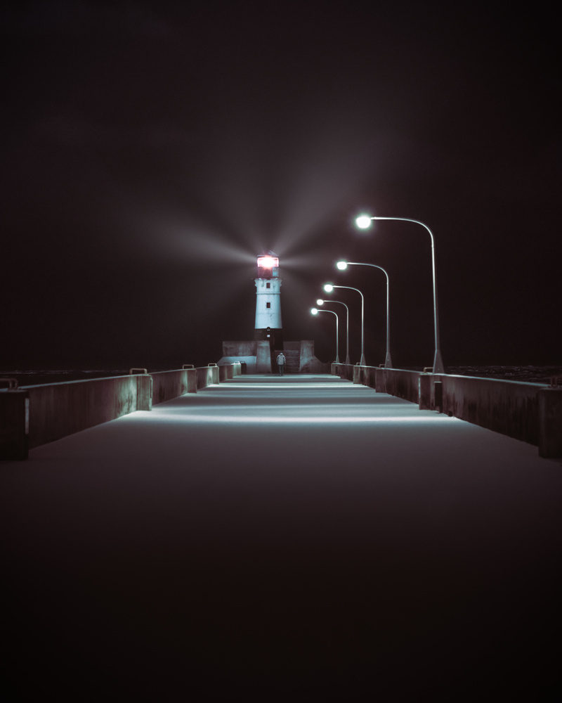 View Lighthouse at Canal Park in Duluth, MN by Cody Pigeon