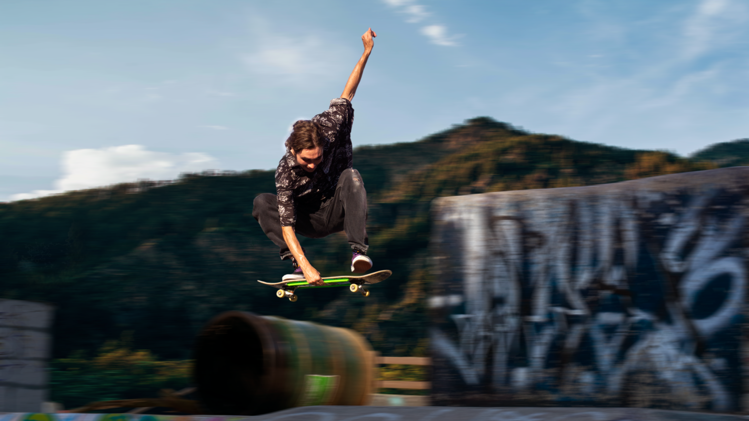 View Ollie in Skatepark by Jeremy Vejgman