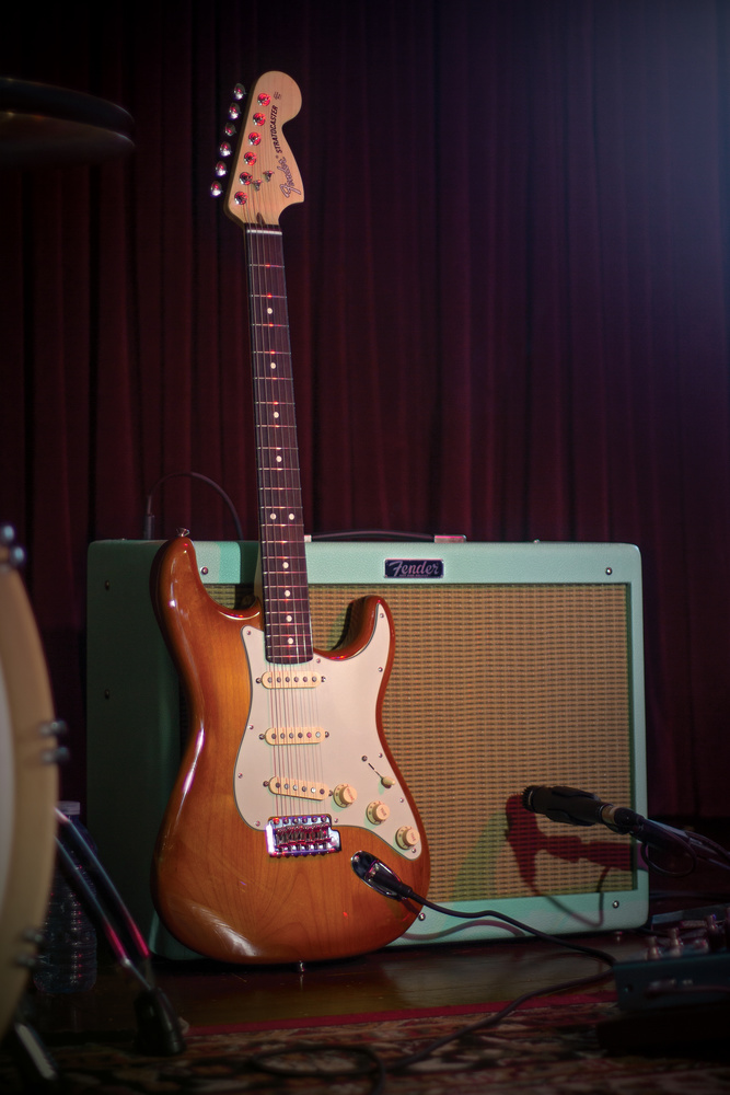 View 2019 Fender American Performer Stratocaster in Sienna Burst by Matt Durante