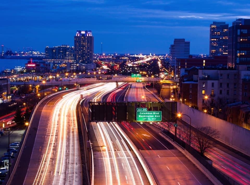 View Light Trails Heading North by Mercedes Spinetti