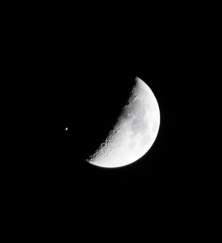 View ISS and the moon by Jeff Hicks