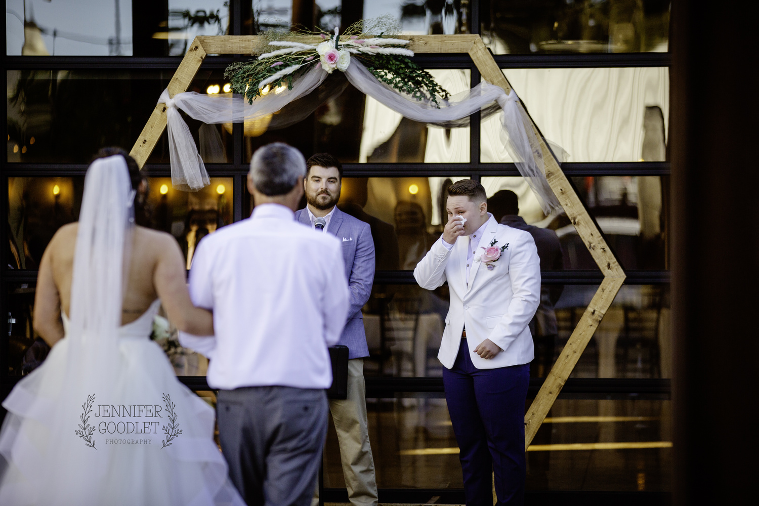 View Bride seeing her soon to be wife for the first time by Jennifer Goodlet